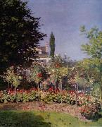 Claude Monet Flowering Garden at Sainte Adresse, oil painting on canvas